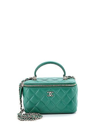 Chanel Classic Top Handle Vanity Case with Chain Quilted Lambskin Small (view 1)