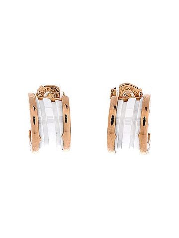 Bvlgari B.Zero1 Hoop Earrings 18K Rose Gold and Ceramic (view 1)