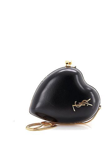 Saint Laurent Love Heart Chain Box Clutch Leather Small (view 1)