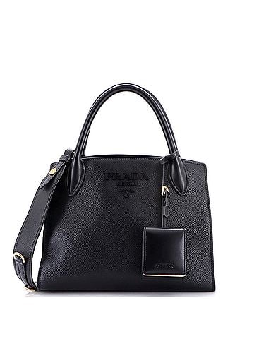 Prada Monochrome Tote Saffiano with City Calf Small (view 1)