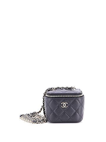 Chanel Tiny CC Link Vanity Case with Chain Quilted Caviar Mini (view 1)