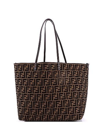 Fendi Reversible Roll Tote Pequin and Zucca Canvas Medium (view 1)