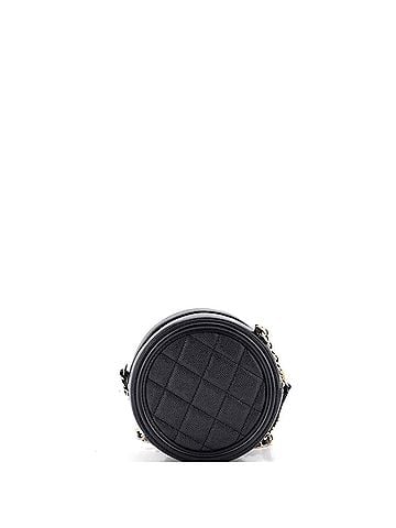 Chanel Filigree Round Clutch with Chain Quilted Caviar Mini (view 2)