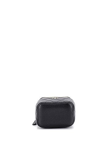 Chanel Classic Pearl Vanity Case with Chain Quilted Caviar Mini (view 2)