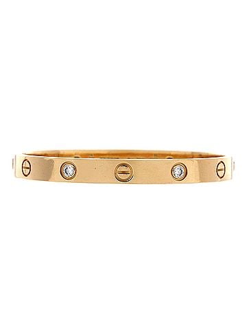 Cartier Love 4 Diamond Bracelet 18K Yellow Gold with Diamonds (view 1)