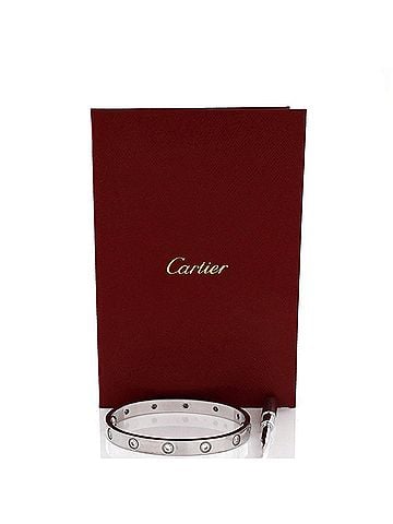Cartier Love 10 Diamond Bracelet 18K White Gold with Diamonds (view 2)
