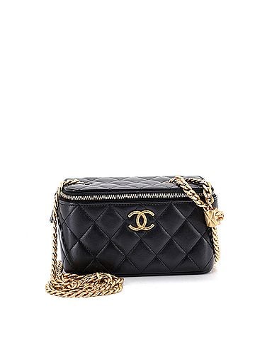 Chanel All Slide Long Vanity Case with Chain Quilted Lambskin Small (view 1)
