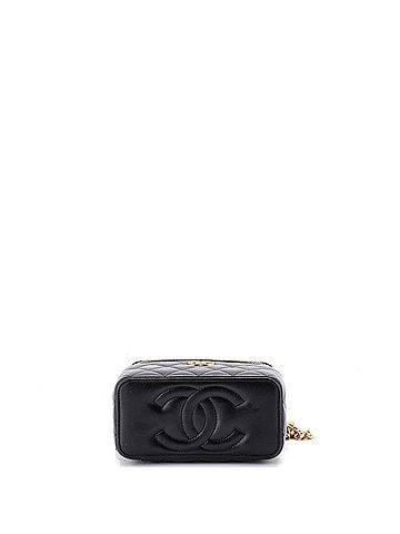 Chanel All Slide Long Vanity Case with Chain Quilted Lambskin Small (view 2)