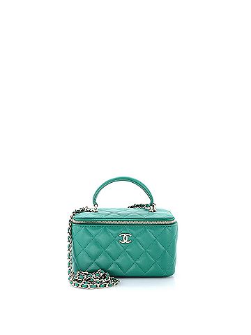 Chanel Classic Top Handle Vanity Case with Chain Quilted Lambskin Small (view 1)