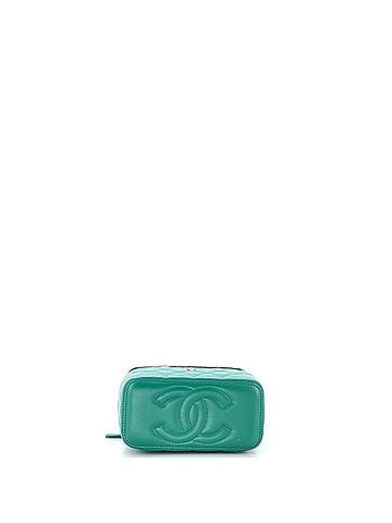 Chanel Classic Top Handle Vanity Case with Chain Quilted Lambskin Small (view 2)