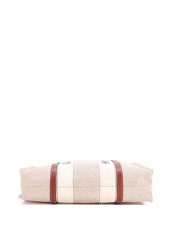 Chloé Woody Tote Canvas with Leather Large (view 2)
