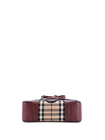 Burberry Dickens Crossbody Bag Leather with Horseferry Check Canvas Small (view 2)