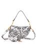 Christian Dior 100% Leather Black Saddle Handbag with Strap Printed Leather Medium One size - photo 1