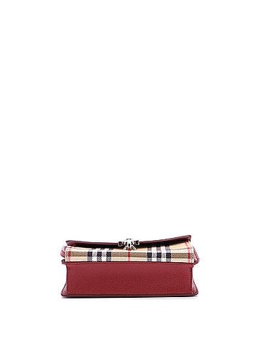 Burberry Macken Crossbody Bag Leather and Vintage Check Canvas Baby (view 2)
