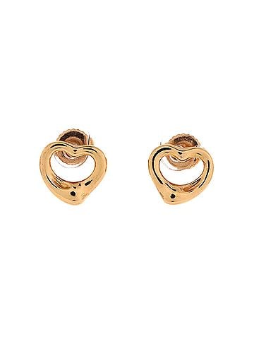 Tiffany & Co. Elsa Peretti Open Heart Earrings 18K Rose Gold 11mm (view 1)