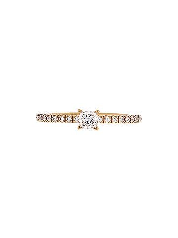 Cartier Etincelle de Cartier Ring 18K Yellow Gold with Princess Cut Diamond and Pave Diamonds (view 1)