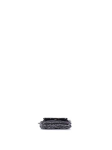 Chanel Denim Mood Flap Clutch with Chain Logo Printed Quilted Fringe Denim (view 2)