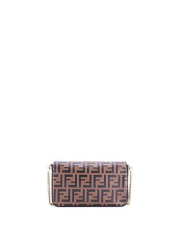 Fendi F is Fendi Envelope Clutch on Chain Zucca Embossed Leather (view 2)