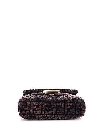 Fendi Midi Baguette Chain Bag Zucca Shearling Medium (view 2)