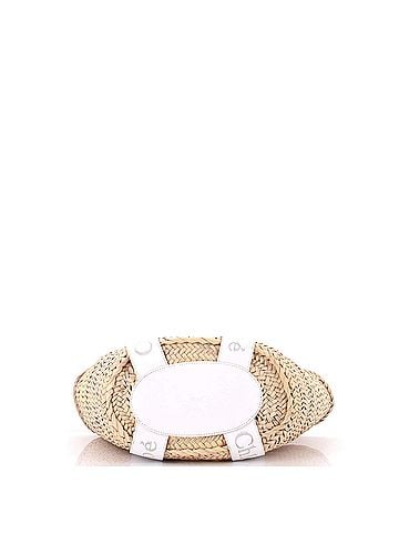 Chloé Sense Basket Tote Raffia with Leather Medium (view 2)