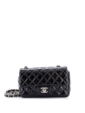 Chanel Classic Single Flap Bag Quilted Patent Mini (view 1)