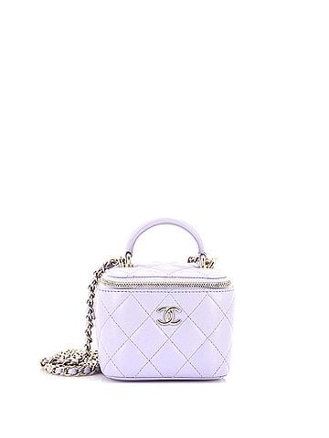Chanel Classic Top Handle Vanity Case with Chain Quilted Lambskin Mini (view 1)