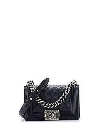 Chanel Boy Flap Bag Quilted Caviar Small (view 1)