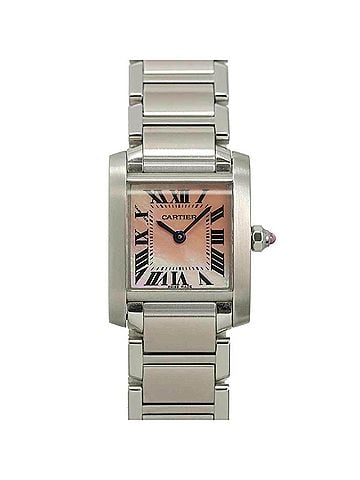 Cartier Cartier Tank Francaise SM W51028Q3 Women's Watch, Pink Shell, Quartz Watch (view 1)