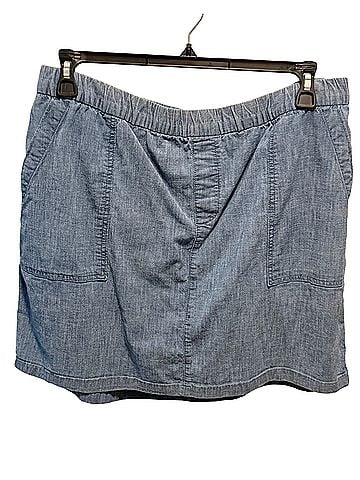 Lands' End Denim Skirt (view 1)