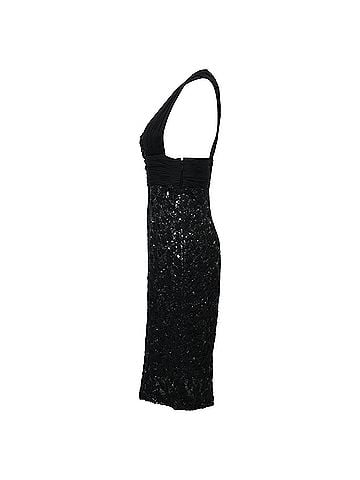 Versace  Versace Sequin Detail Midi Halter Neck Dress in Black Viscose (view 2)