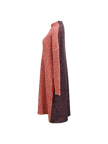 Jil Sander  Jil Sander Knitted Sweater Midi Dress in Multicolor Wool (view 2)