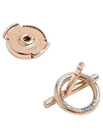Hermès Hermès Echappee Small Earrings in Rose Gold Metal (view 2)