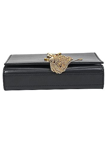 Saint Laurent Saint Laurent Kate Tassel Wallet On Chain in Black Leather  (view 2)