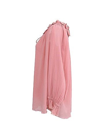 Marc Jacobs Marc Jacobs Ruffle Blouse in Pink Silk (view 2)