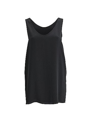 Chloé  Chloé Scoop Neck Tank Top in Black Silk (view 1)