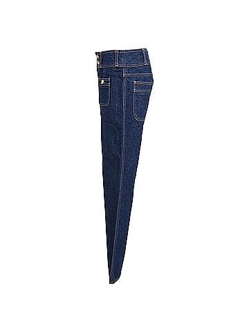 Céline Celine Mid Rise Bootcut Jeans in Blue Denim (view 2)