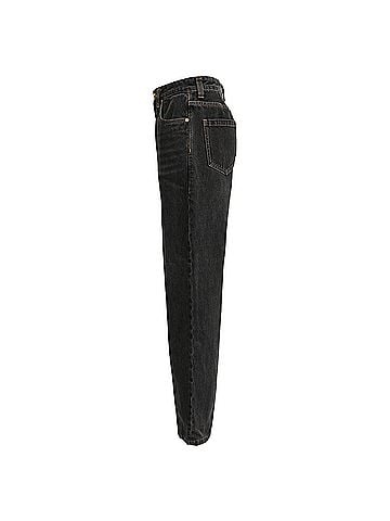 Brunello Cucinelli Brunello Cucinelli High-Rise Straight-Leg Jeans in Black Cotton (view 2)