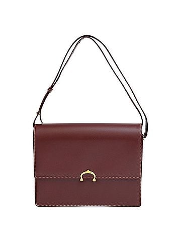 Cartier Cartier Must de Cartier Flap Shoulder Bag in Burgundy Leather (view 1)