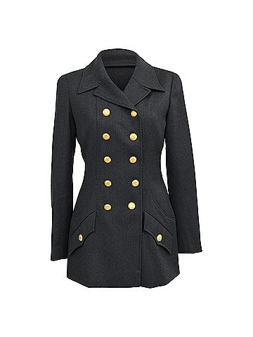 Chanel Chanel Boutique Double-Breasted Peacoat in Black Wool (view 1)