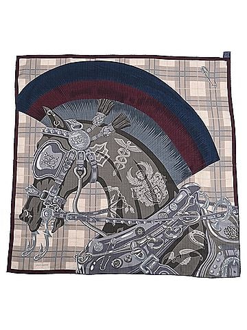 Hermès Hermès Cheval Punk Scarf 100 in Multicolor Cashmere (view 1)