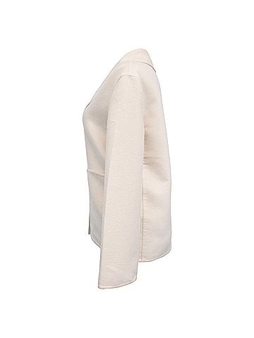 Hermès Hermès Short Coat in White Cashmere (view 2)