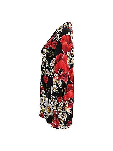 Dolce & Gabbana Dolce & Gabbana Pyjama Shirt in Floral Print Silk (view 2)