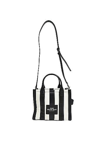 Marc Jacobs Marc Jacobs The Small Striped Tote Bag in Black and White Leather (view 1)