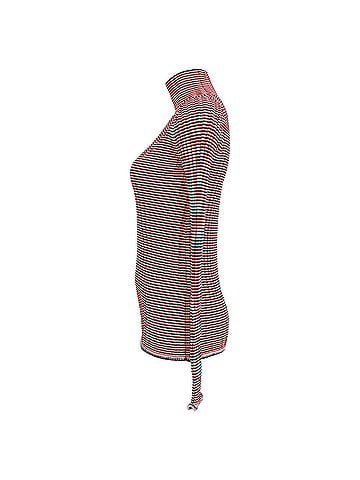 Victoria Beckham  Victoria Beckham Striped Turtleneck Sweater in Multicolor Viscose  (view 2)