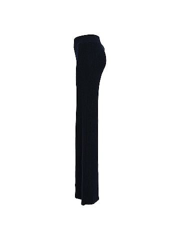 Chloé Chloé Ribbed Flared Pants in Navy Blue Wool (view 2)