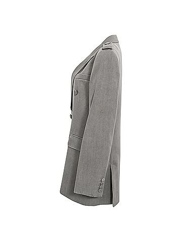 Chloé Chloé Double-Breasted Blazer in Grey Wool (view 2)