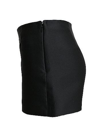 Mario Valentino Valentino Garavani High-Rise Mini Shorts in Black Polyester  (view 2)