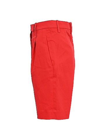 Hermès Hermes High-Rise Bermuda Shorts in Red Cotton (view 2)