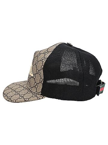 Gucci Gucci GG Supreme Bee Baseball Cap in Beige Coated Canvas (view 2)