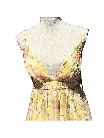 Mac Duggal Floral & Bird Casual Dress (view 2)